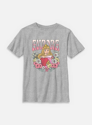 Disney Princesses Aurora Floral Wreath Youth T-Shirt