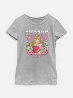 Disney Princesses Aurora Floral Wreath Youth Girls T-Shirt
