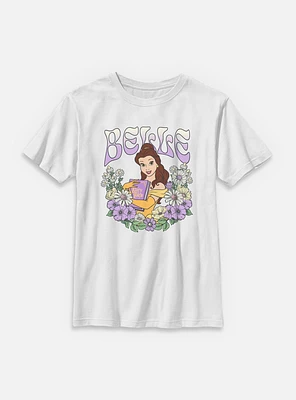Disney Princesses Belle Floral Wreath Youth T-Shirt