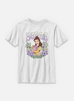 Disney Princesses Belle Floral Wreath Youth T-Shirt