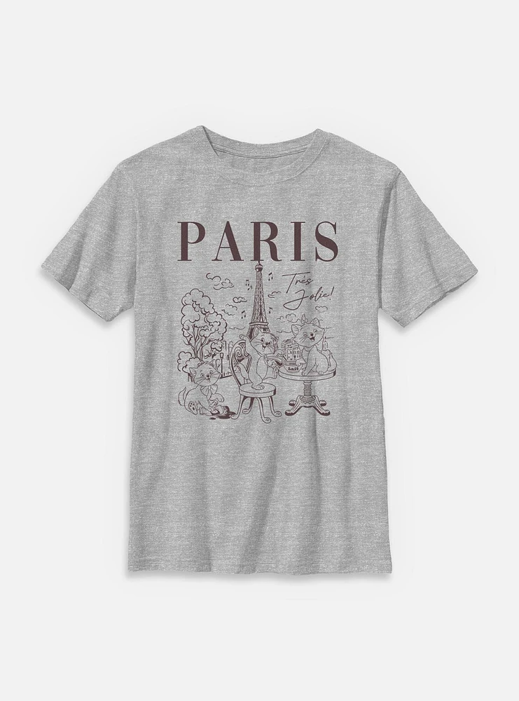 Disney The AristoCats Paris Destination Youth T-Shirt