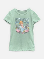 Disney Princesses Cinderella Floral Wreath Youth Girls T-Shirt