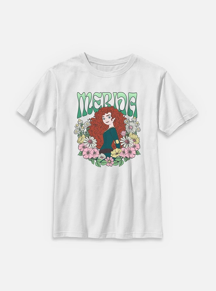 Disney Princesses Merida Floral Wreath Youth T-Shirt
