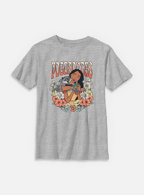 Disney Princesses Pocahontas Floral Wreath Youth T-Shirt