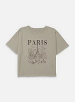 Disney The AristoCats Paris Destination Youth Girls Boxy Crop T-Shirt
