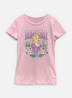 Disney Princesses Rapunzel Floral Wreath Youth Girls T-Shirt
