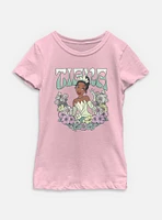 Disney Princesses Tiana Floral Wreath Youth Girls T-Shirt