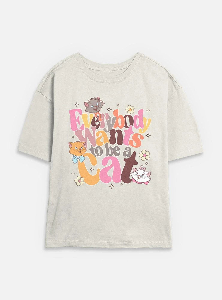 Disney The AristoCats Everybody Wants To Be A Cat Womens Skimmer T-Shirt