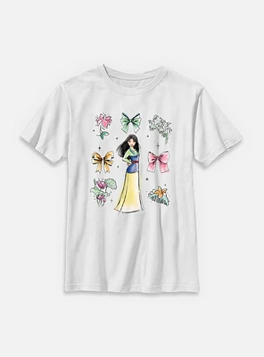Disney Princesses Mulan Bow Icons Youth T-Shirt