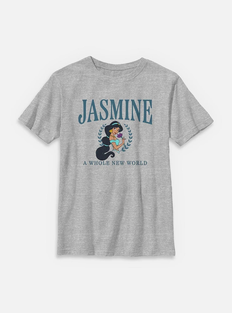 Disney Princesses Jasmine Collegiate Youth T-Shirt