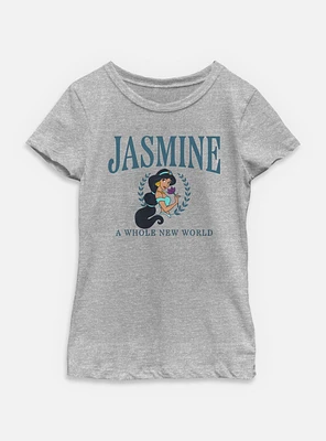 Disney Princesses Jasmine Collegiate Youth Girls T-Shirt