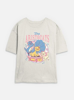 Disney The AristoCats Playing With Gramophone Womens Skimmer T-Shirt
