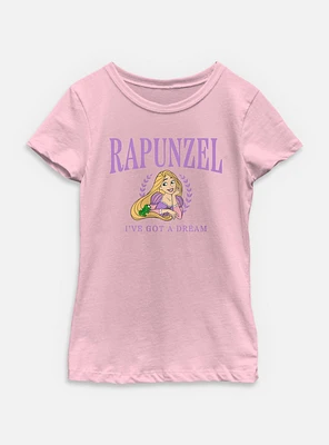 Disney Princesses Rapunzel Collegiate Youth Girls T-Shirt