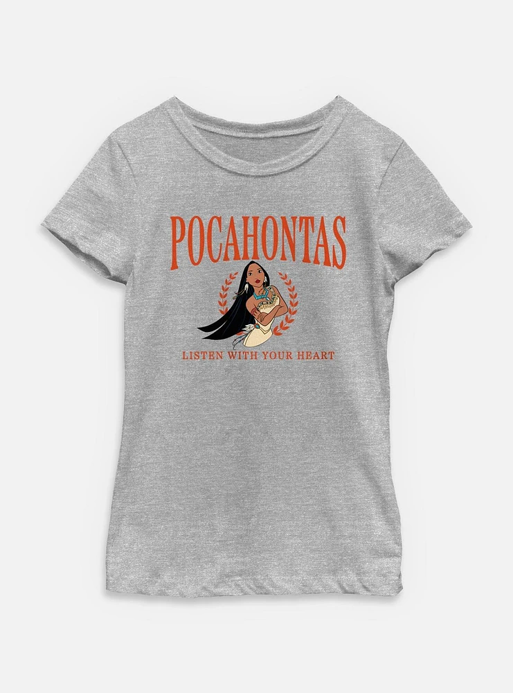 Disney Princesses Pocahontas Collegiate Youth Girls T-Shirt