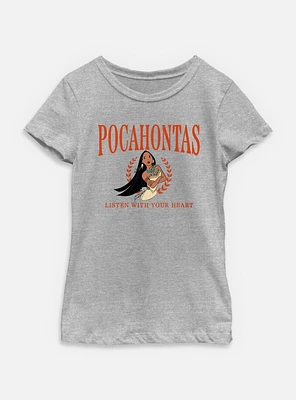 Disney Princesses Pocahontas Collegiate Youth Girls T-Shirt