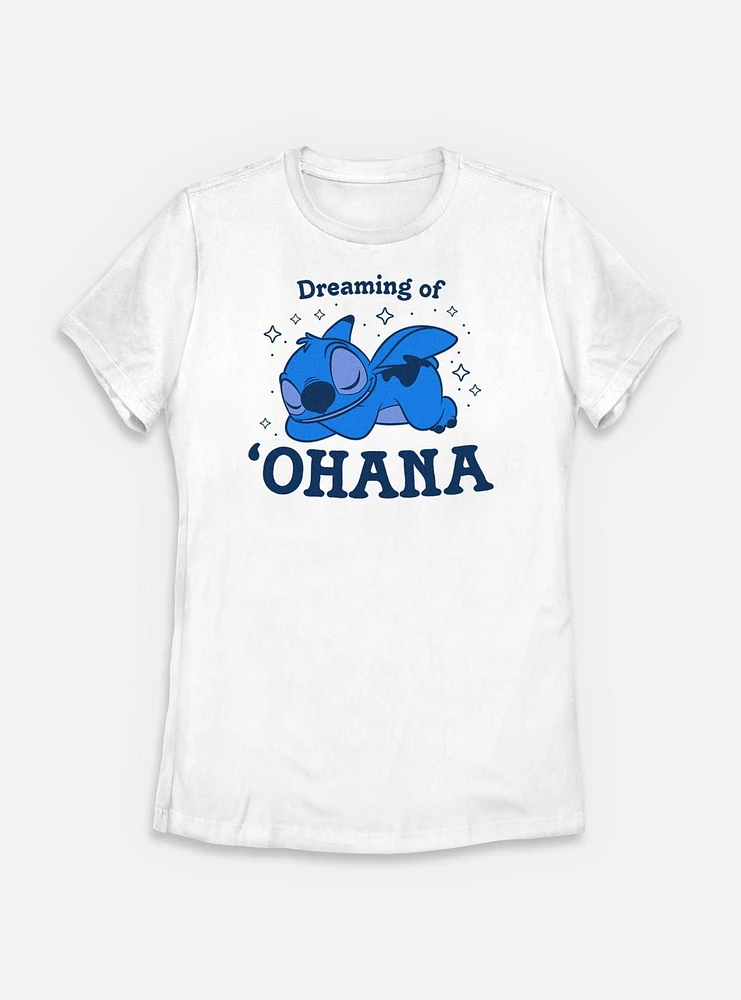 Disney Lilo & Stitch Dreaming Of Ohana Womens T-Shirt