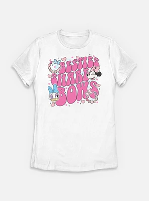 Disney Minnie Mouse & Daisy Besties Share Bows Womens T-Shirt