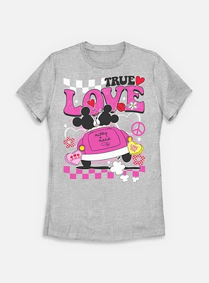 Disney Mickey Mouse & Minnie Love Bug Womens T-Shirt
