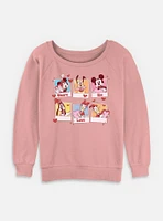 Disney Mickey Mouse Share The Love Polaroids Womens Slouchy Sweatshirt