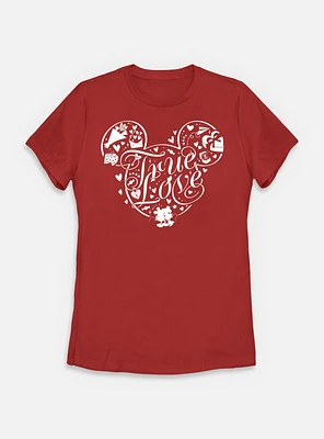 Disney Mickey Mouse Ears True Love Womens T-Shirt