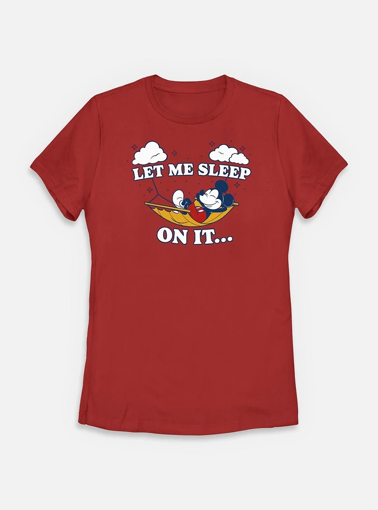 Disney Mickey Mouse Let Me Sleep On It Womens T-Shirt