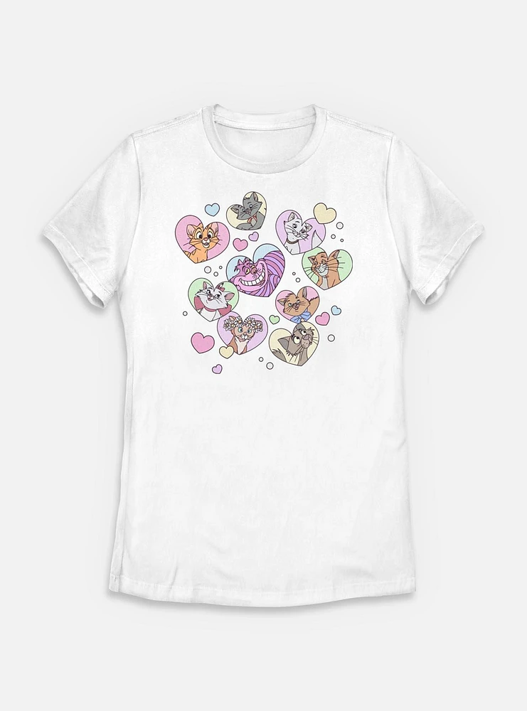 Disney Channel Cat Hearts Womens T-Shirt
