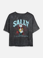 Disney The Nightmare Before Christmas Collegiate Sally Womens Mineral Wash Crop T-Shirt