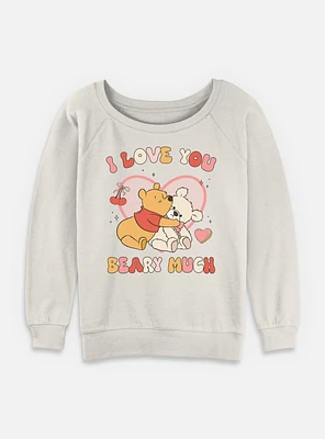 Disney Winnie The Pooh Love You Beary Much Womens Slouchy Sweatshirt