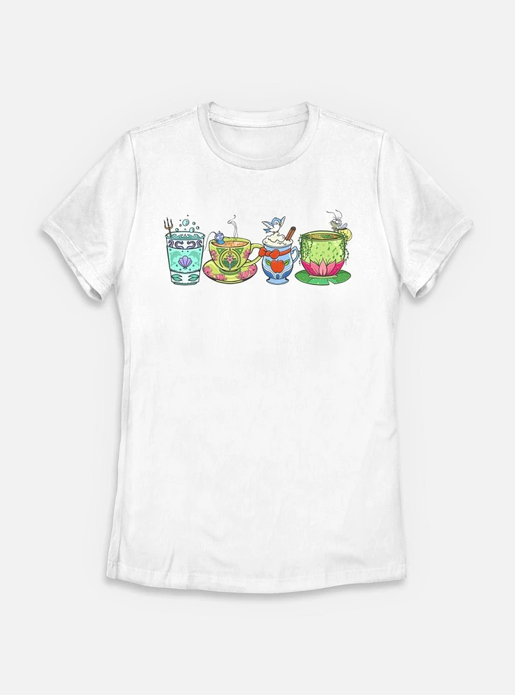 Disney Princesses Mug Line Womens T-Shirt
