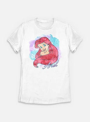 Disney Princesses Watercolor Ariel Womens T-Shirt