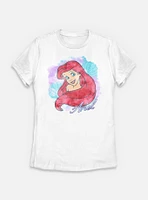 Disney Princesses Watercolor Ariel Womens T-Shirt