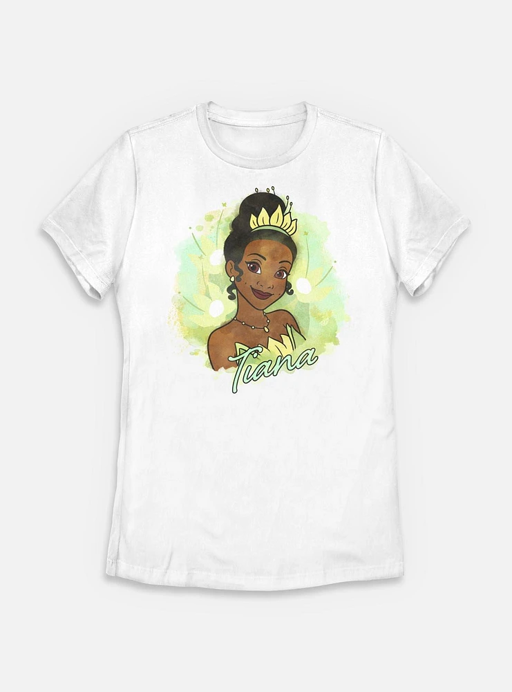 Disney Princesses Watercolor Tiana Womens T-Shirt