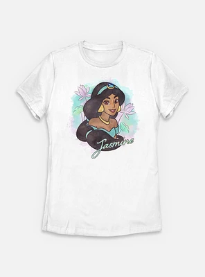 Disney Princesses Watercolor Jasmine Womens T-Shirt