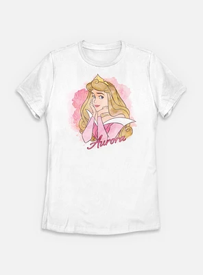 Disney Princesses Watercolor Aurora Womens T-Shirt