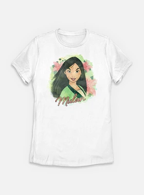 Disney Princesses Watercolor Mulan Womens T-Shirt