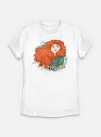 Disney Princesses Watercolor Merida Womens T-Shirt