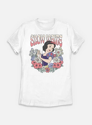 Disney Princesses Snow White Floral Wreath Womens T-Shirt