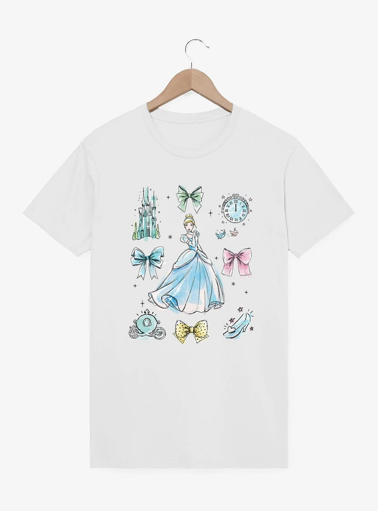 Disney Princesses Cinderella Bow Icons T-Shirt