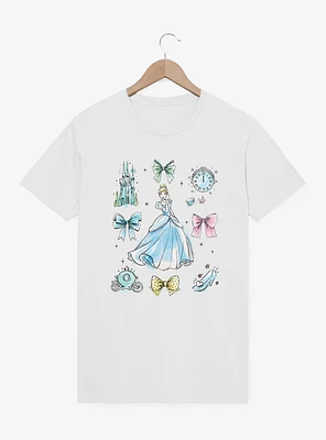 Disney Princesses Cinderella Bow Icons T-Shirt