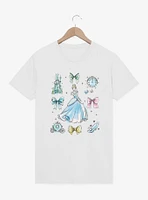 Disney Princesses Cinderella Bow Icons T-Shirt