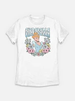 Disney Princesses Cinderella Floral Wreath Womens T-Shirt
