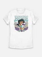 Disney Princesses Jasmine Floral Wreath Womens T-Shirt