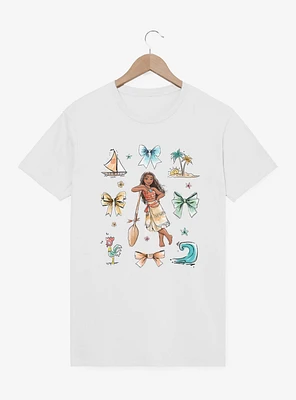Disney Princesses Moana Sea & Bows T-Shirt