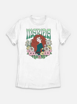 Disney Princesses Merida Floral Wreath Womens T-Shirt