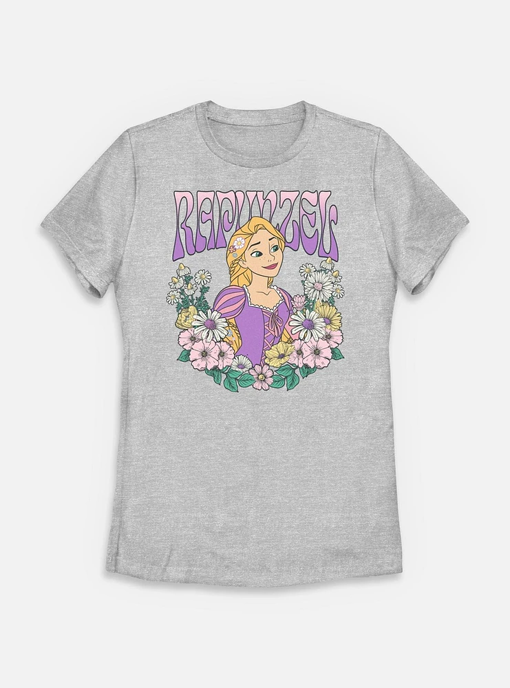 Disney Princesses Rapunzel Floral Wreath Womens T-Shirt