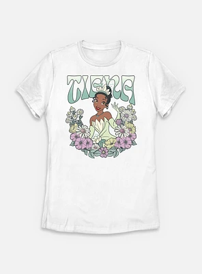 Disney Princesses Tiana Floral Wreath Womens T-Shirt