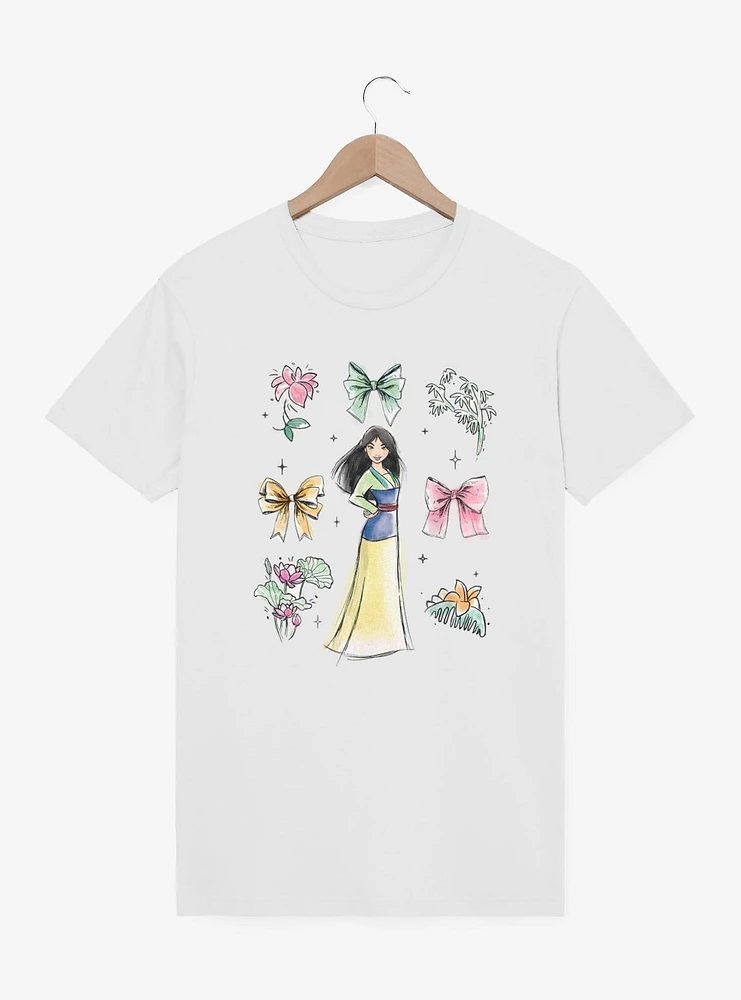 Disney Princesses Mulan Bow Icons T-Shirt