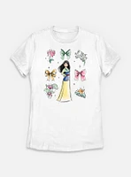 Disney Princesses Mulan Bow Icons Womens T-Shirt