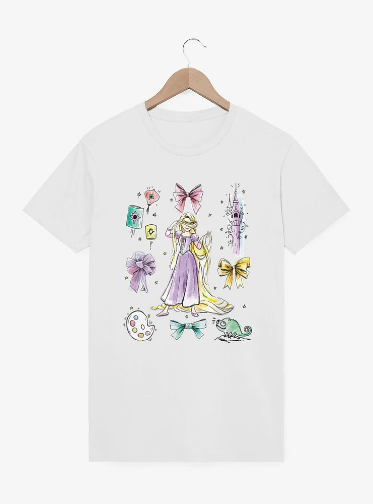 Disney Princesses Rapunzel Bow Icons T-Shirt