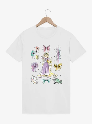 Disney Princesses Rapunzel Bow Icons T-Shirt